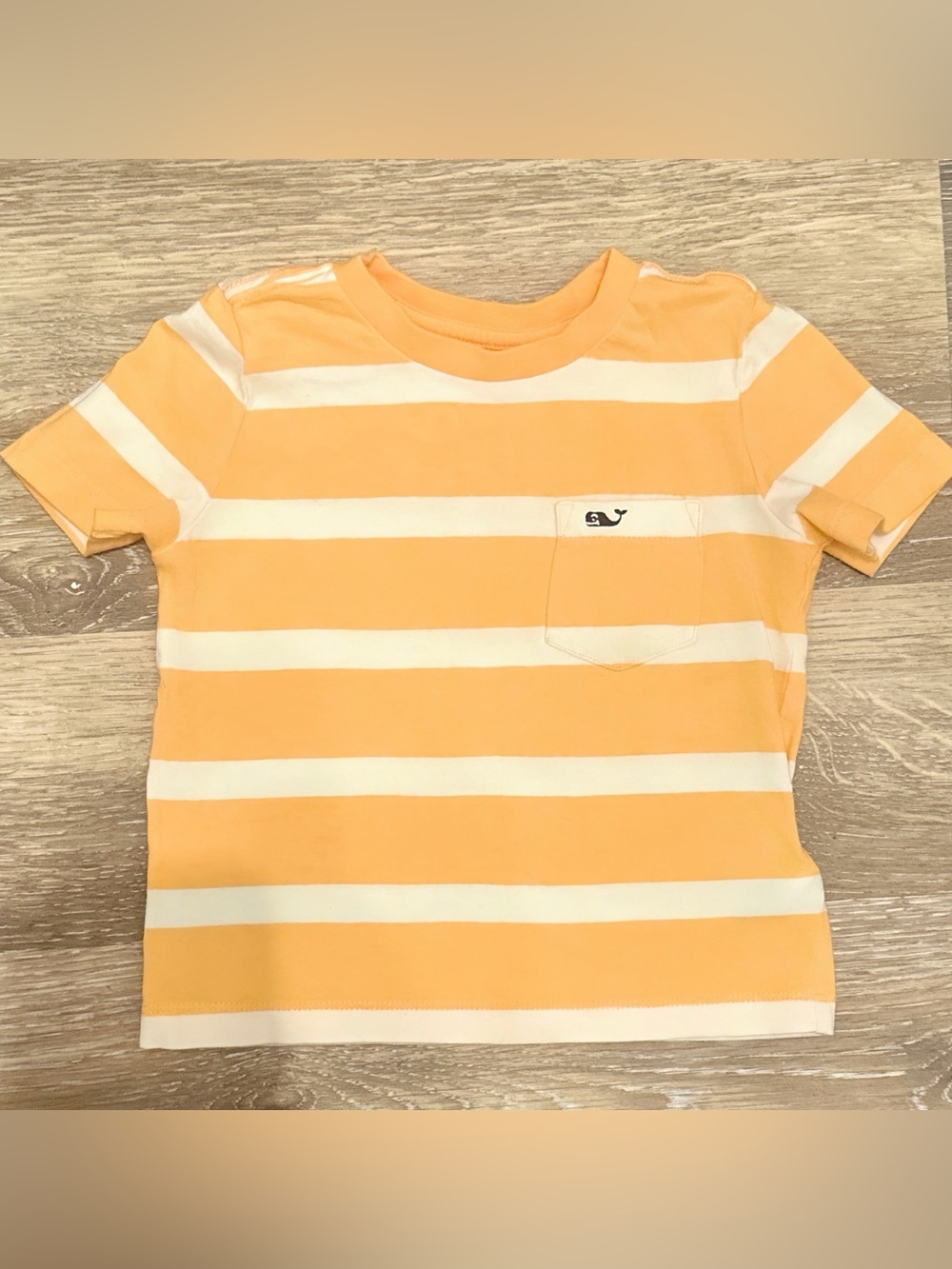 Vineyard Vines Orange & White Striped Short-Sleeve Tee